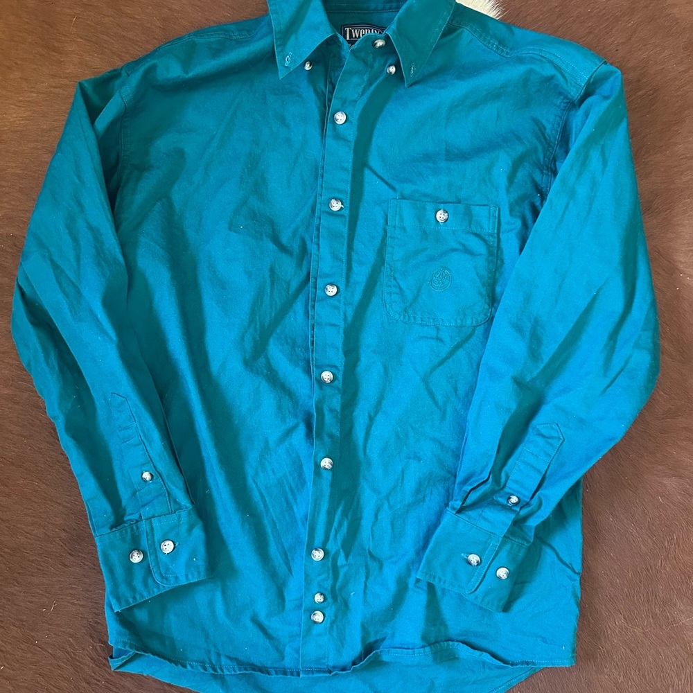Teal Button-Up Shirt